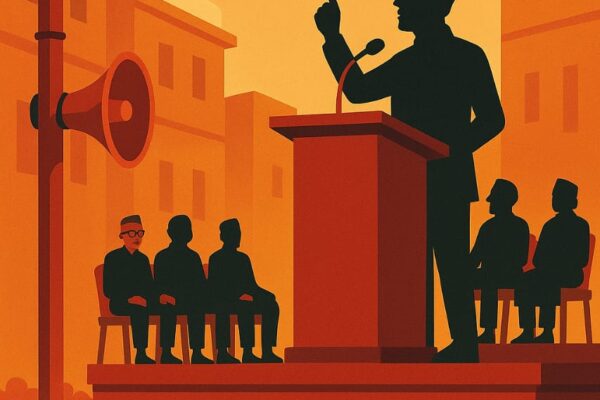 चुनाव पर व्यंग्य चित्र – राजनीति के प्रलोभन और जुगाड़ पर आधारित इलस्ट्रेशन