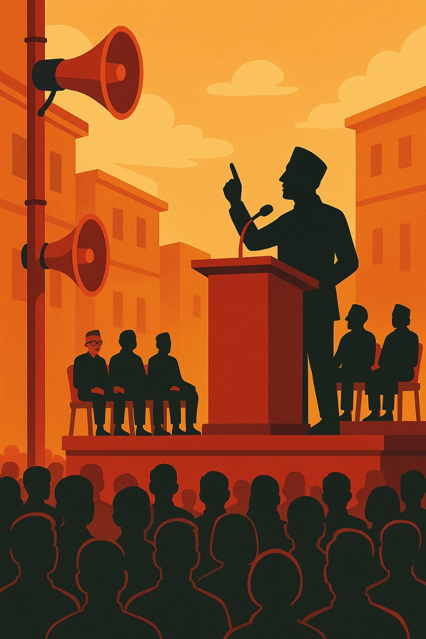 चुनाव पर व्यंग्य चित्र – राजनीति के प्रलोभन और जुगाड़ पर आधारित इलस्ट्रेशन