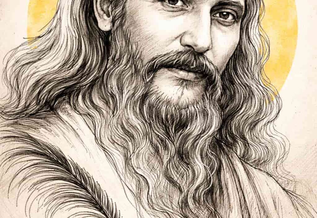 सूर्यकांत त्रिपाठी ‘निराला’ का स्केच चित्र – छायावाद के महाप्राण कवि